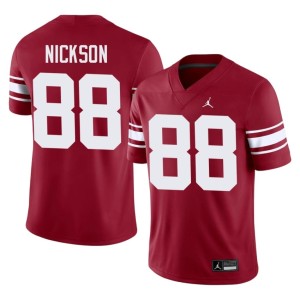 Throwback 2026 Men Crimson Oklahoma Sooners #88 CJ Nickson Jerseys 102438-302