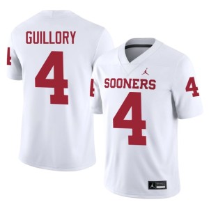 #4 Courtland Guillory White High School OKLA Sooners Men Jersey 249817-637