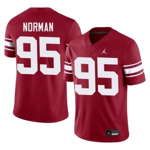 Throwback Men Daniel Norman Player #95 Sooners Crimson Jersey 845844-542