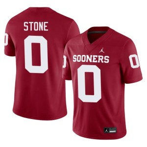 College Men's David Stone Sooners Crimson #0 Jersey 141020-707