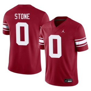 Throwback Crimson #0 David Stone Official Men's OKLA Sooners Jersey 356534-430