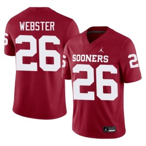 Crimson #26 Elgee Webster Stitched Men OU Sooners Jerseys 973461-164