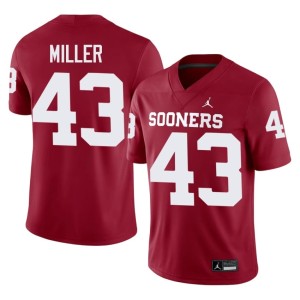 #43 Oklahoma Grayson Miller Men's NCAA Crimson Jerseys 152398-897