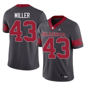 Alternate Men's Anthracite Grayson Miller University OU Sooners #43 Jersey 151048-295