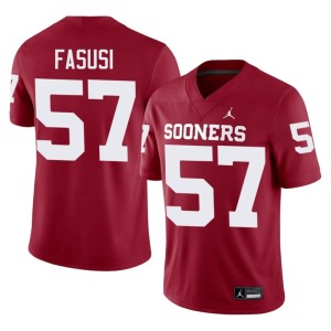 #57 Men's OU Sooners Crimson Gunnar Allen NCAA Jersey 437704-282