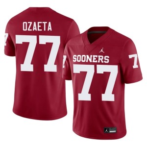 NCAA #77 Mens Crimson Heath Ozaeta University of Oklahoma Sooners Jersey 884180-244