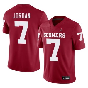 Men Sooners Jacob Jordan Game Crimson #7 Jerseys 685245-296