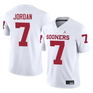 White #7 OU College Men Jacob Jordan Jerseys 714821-674