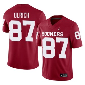 Crimson 2026 Jacob Ulrich #87 Men OU Sooners Jerseys 166937-712