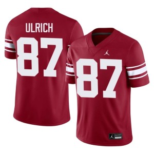 Throwback University of Oklahoma Sooners Jacob Ulrich Mens #87 Football Crimson Jerseys 159604-294