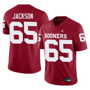 Sooners #65 Jayden Jackson Crimson Men Limited Jerseys 932601-409