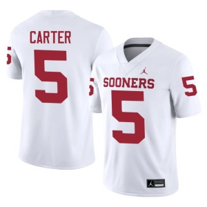 Jer'Michael Carter White Men Alumni #5 Boomer Sooner Jersey 852780-352