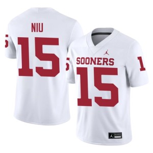 White #15 Alumni University of Oklahoma Sooners Jett Niu Men's Jerseys 303468-693