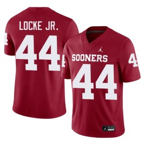 Crimson John Locke Jr. NCAA Men's #44 Oklahoma Sooners Jersey 856101-694