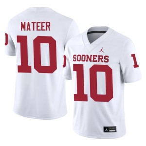 White John Mateer Mens Sooner State #10 Football Jersey 534689-733
