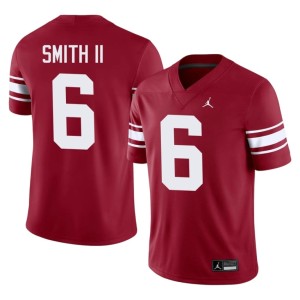 Throwback #6 Men Nigel Smith II College Sooners Crimson Jerseys 990106-320