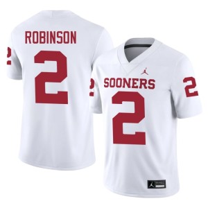 Omarion Robinson Alumni #2 Men White OKLA Sooners Jersey 331560-671