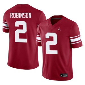 Throwback Stitched Crimson Sooner State Men's #2 Omarion Robinson Jerseys 736322-989