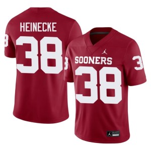 Crimson Men OKLA Sooners Replica Owen Heinecke #38 Jerseys 161761-316