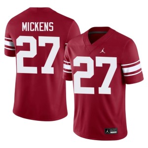 Throwback Oklahoma Sooners Crimson Men Preston Mickens #27 NCAA Jersey 734659-106