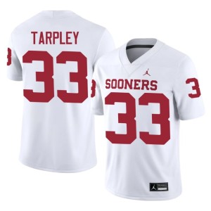 Embroidery Mens #33 White Preston Tarpley Boomer Sooner Jerseys 855300-688