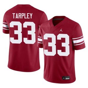 Throwback Preston Tarpley OU Sooners Crimson #33 Mens Official Jerseys 940808-868
