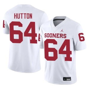 NCAA Men's #64 Sean Hutton White Sooner State Jerseys 683121-267