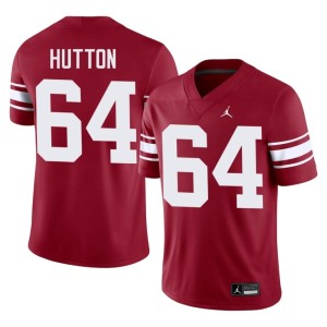 Throwback #64 Mens Crimson Sean Hutton Limited OU Jersey 556778-815