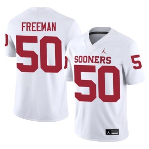 Men Oklahoma White Replica Seth Freeman #50 Jerseys 405029-633