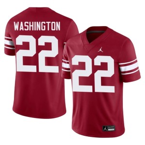 Throwback Sooners #22 Trynae Washington Official Crimson Men's Jerseys 522539-638