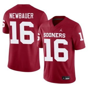 Boomer Sooner Men College Crimson Whitt Newbauer #16 Jerseys 782802-581