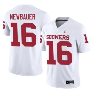 White Mens #16 Whitt Newbauer High School Sooner State Jerseys 571814-307