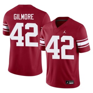 Throwback Men Alumni Wyatt Gilmore Crimson #42 Oklahoma Sooners Jersey 666568-289