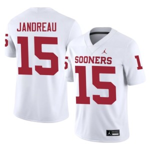 Oklahoma Sooners Beau Jandreau Alumni #15 White Men's Jerseys 149076-597