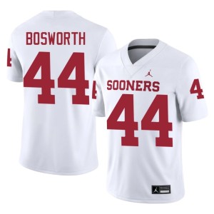 Football White Oklahoma Sooners #44 Brian Bosworth Men's Jersey 434358-593