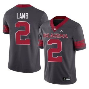 Alternate Football Men Anthracite Oklahoma #2 CeeDee Lamb Jerseys 878489-149