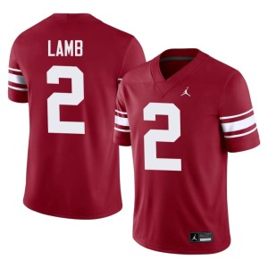 Throwback Game #2 Men CeeDee Lamb OU Sooners Crimson Jersey 522840-247