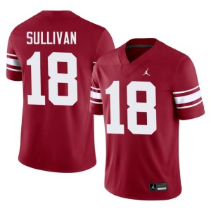 Throwback #18 Player Sooners Crimson Cole Sullivan Mens Jersey 990914-345