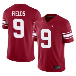 Throwback Crimson #9 Dakoda Fields Replica Sooner State Mens Jerseys 417215-195