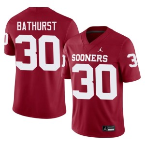 Mens Crimson Dane Bathurst Embroidery #30 Oklahoma Jerseys 925573-652
