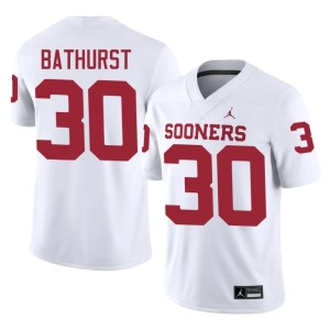 White Men's Game OU Sooners #30 Dane Bathurst Jerseys 707777-270