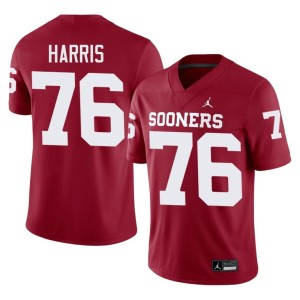 Player #76 OU Crimson E'Marion Harris Mens Jersey 152696-510