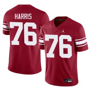 Throwback Crimson Sooner State E'Marion Harris University #76 Men's Jerseys 359675-620