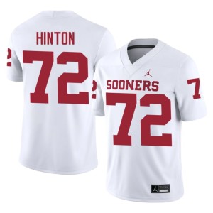 OKLA Sooners Fred Hinton Embroidery #72 Mens White Jersey 799354-811
