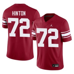 Throwback NCAA Crimson Oklahoma Men's Fred Hinton #72 Jerseys 694898-691