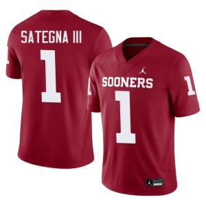 Isaiah Sategna III Crimson Mens Sooners Alumni #1 Jerseys 402383-243