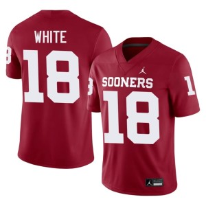 Sooners Official #18 Mens Crimson Jason White Jerseys 103918-382