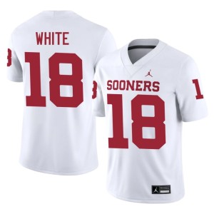 Men's #18 Jason White Alumni Sooner State White Jersey 939534-250