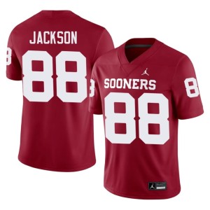 Stitched Crimson Sooners Keith Jackson Mens #88 Jersey 959591-945