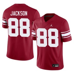 Throwback Keith Jackson College Crimson #88 Men's University of Oklahoma Sooners Jersey 446388-908